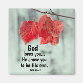 1テサロニケ1:4神はあなたを愛し…神はあなたを選んだ。 マグネット (正面)