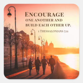 1テサロニケ5:11互いに励まし合う聖書 スクエアシール