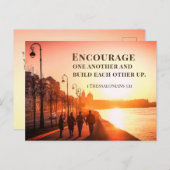 1テサロニケ5:11互いに励まし合う聖書 ポストカード (正面/裏面)