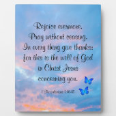 1テサロニケ5:16-18プラーク フォトプラーク (正面)