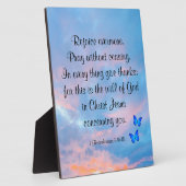 1テサロニケ5:16-18プラーク フォトプラーク (側面)