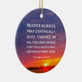 1テサロニケ5:16-18常に喜ぶ セラミックオーナメント (右)