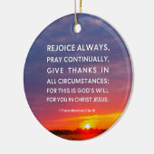 1テサロニケ5:16-18常に喜ぶ セラミックオーナメント (左)