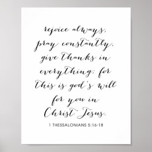1テサロニケ5:16-18 ポスター