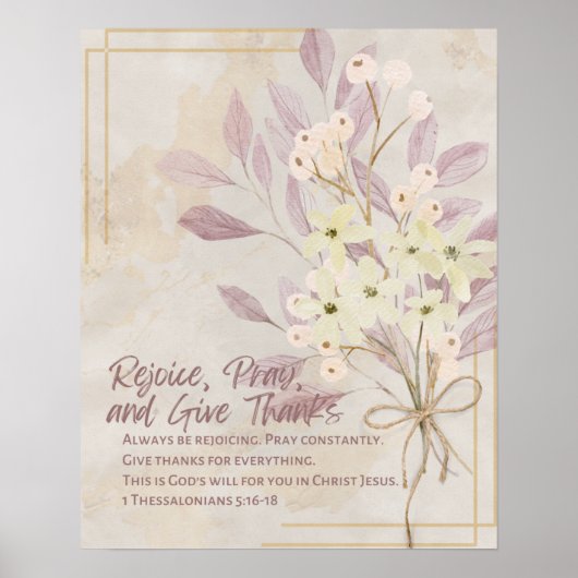 1テサロニケ5:16-18 |ポスター ポスター (正面)