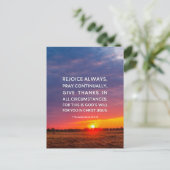 1テサロニケ5:16-18 常に喜べ ポストカード (スタンド正面)