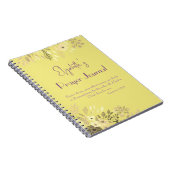1テサロニケ5:16-18 -金ゴールド薄紫フローラ祈りの言葉 ノートブック (右側)