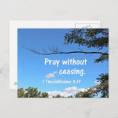 1テサロニケ5:17祈絶絶せずに。 ポストカード (正面/裏面)