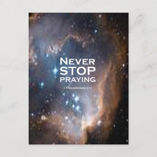 1テサロニケ5:17 ポストカード (正面)