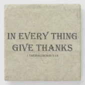 1テサロニケ5:18 ストーンコースター (正面)