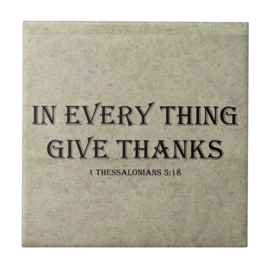 1テサロニケ5:18 タイル (正面)