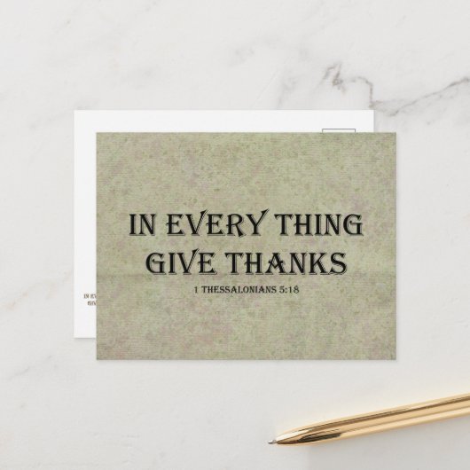 1テサロニケ5:18 ポストカード (正面/裏面インサイチュ)
