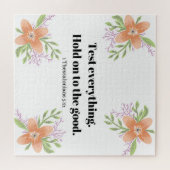 1テサロニケ5:21聖書の聖句フローラ ジグソーパズル (横)