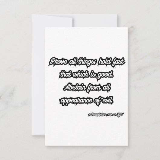 1テサロニケ5:21-22 KJV聖書の挨拶 カード (正面)