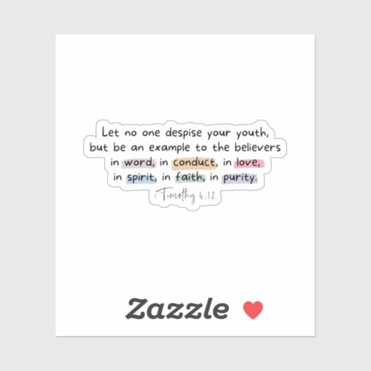 1テモテ4:12 シール (シート)