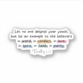 1テモテ4:12 シール (正面)