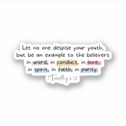 1テモテ4:12 シール (正面)
