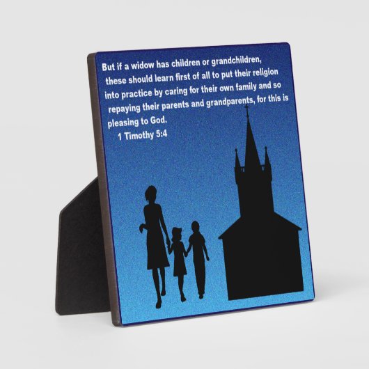 1テモテ5:4 フォトプラーク (正面)