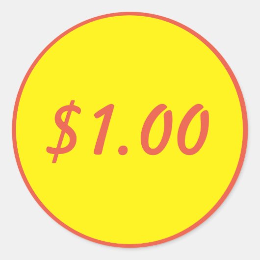 1ドルの自動販売機ラベルシール ラウンドシール (正面)