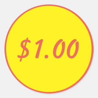 1ドルの自動販売機ラベルシール ラウンドシール