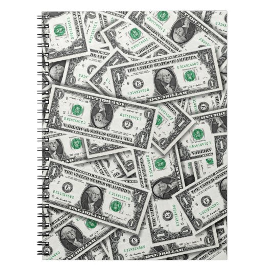 1ドル札の模様 ノートブック (正面)