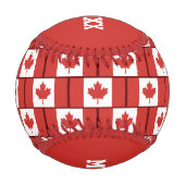 #1ナンバー1パパ父の日カナダ国旗 野球ボール (裏面)