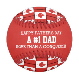 #1ナンバー1パパ父の日カナダ国旗 野球ボール