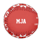 #1ナンバー1パパ父の日カナダ国旗 野球ボール (正面左)