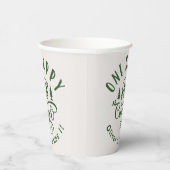 1ハッピーカンパーグリーンミニマリスト1st誕生日 紙コップ (右)