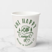 1ハッピーカンパーグリーンミニマリスト1st誕生日 紙コップ (正面)