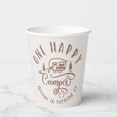 1ハッピーカンパーブラウンのミニマリスト1st誕生日 紙コップ (正面)