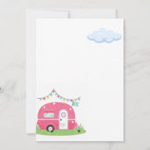 1ハッピーキャンパーの女の子の誕生日 招待状 (裏面)