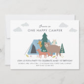 1ハッピーキャンパーの誕生日招待状 招待状 (正面)