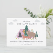 1ハッピーキャンパーの誕生日招待状 招待状 (スタンド正面)