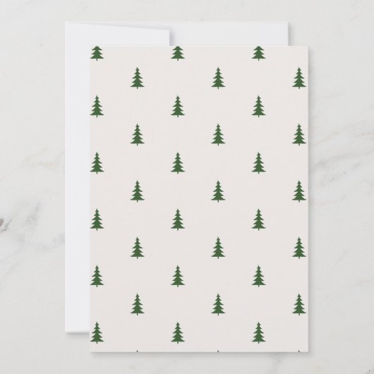 1ハッピーキャンパーミニマリストの森1歳の誕生日 招待状 (裏面)