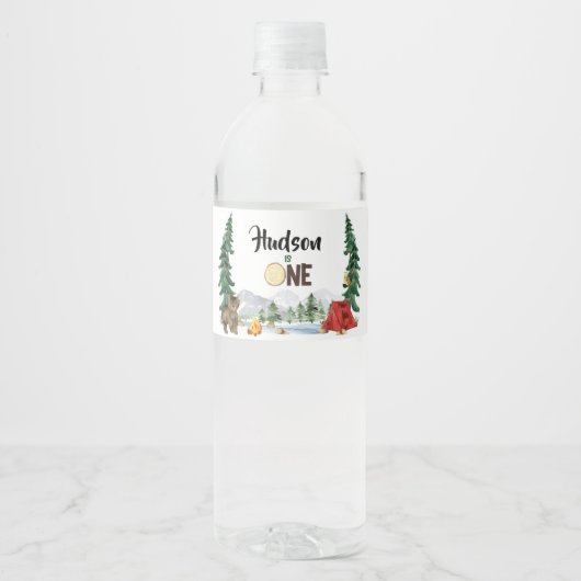 1ハッピーキャンパー水筒ラベル ペットボトルラベル (正面)