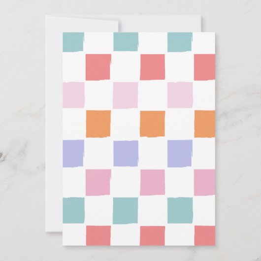 1ハロウィン不気味のGroovy 1st誕生日パーティー 招待状 (裏面)