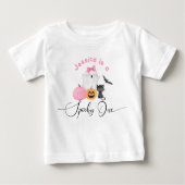 1ハロウィン不気味バートヘイピンク小さなブー ベビーTシャツ (正面)