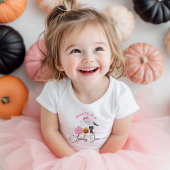 1ハロウィン不気味バートヘイピンク小さなブー ベビーTシャツ