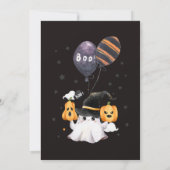 1ハロウィン不気味1st誕生日ガールパープル 招待状 (裏面)