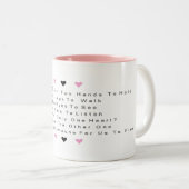 1ハート-愛の美しい単語 ツートーンマグカップ (正面右)