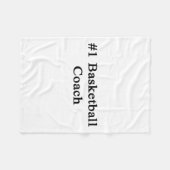 #1バスケットボールコーチ フリースブランケット (正面(横))