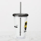 #1バスドライバイエロースクールバス先生教育 アクリルタンブラー (右)