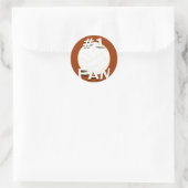 #1バレーボールのファンシール ラウンドシール (バッグ)