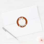 #1バレーボールのファンシール ラウンドシール (封筒)