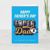 #1パパすごいスーパーヒーロー漫画本父の日 カード (正面)