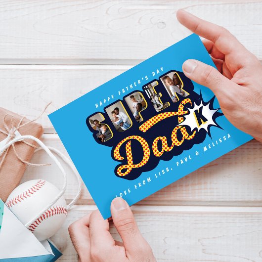 #1パパすごいスーパーヒーロー漫画本父の日 カード