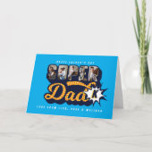 #1パパすごいスーパーヒーロー漫画本父の日 カード (正面)