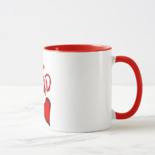 #1パパの赤い扱われたコーヒーカップ マグカップ