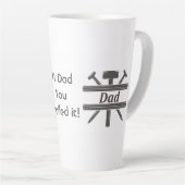 #1パパは釘付けにした。おもしろい評価引用文マグ カフェラテマグ (右アングル)